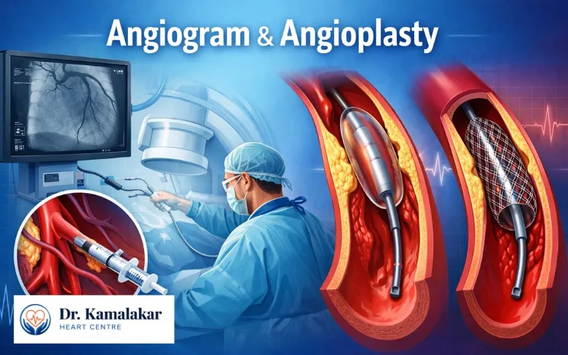 Angiogram and angioplasty procedure at Kamalakar Heart Centre, Guntur